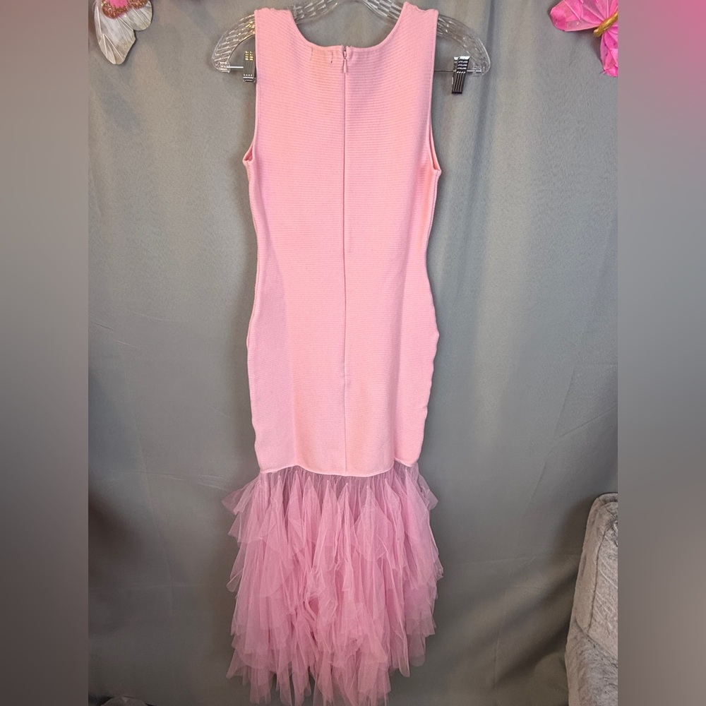 Blithe Knit Tulle Sleeveless Maxi Dress- Size Small - Picture 6 of 9